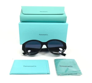 Tiffany & Co. Sunglasses TF4227-B-U 8001/4U Black Crystals Frames Blue Polarized - Picture 1 of 14