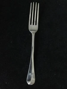 Antik massives Silber altes englisches Muster Dessertgabel - Bild 1 von 4