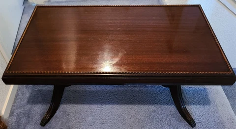 Vintage Mahogany Phyfe Style Low Coffee Table Cover