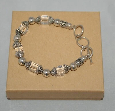 Pulsera Silpada de plata esterlina con cuentas de cristal de Swarovski con cierre de palanca B1147 Foto 1 de 4