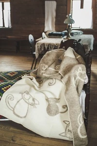Blanket Throw Bed Sofa Fleece Cozy Plaid Soft Warm Wool 130x200cm Cat Beige - Picture 1 of 10