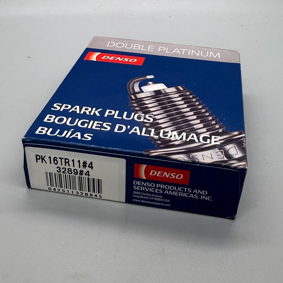 4 只装火花塞 Denso 双白金 3289 1998 - 1999 年丰田 COROLLA L4-1.8L — 第 1/1 张图片