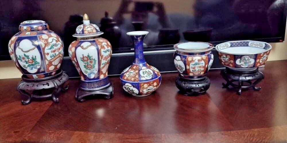 Gold Porcelain & Pottery Antique Japanese Vases Post-1940 | eBay