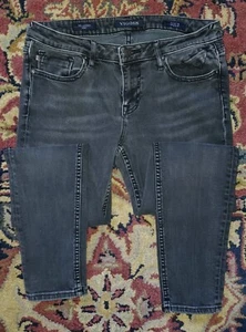 Vigoss Jeans Womens 28x29 Size 4P Black Jagger Skinny Low Rise Stretch Denim - Picture 1 of 8