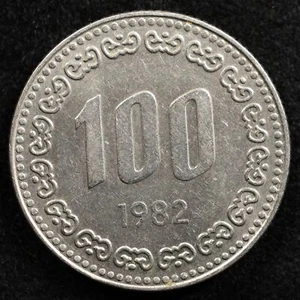 South Korea 100 Won 1982, Coin, Inv#I250 - Picture 1 of 2