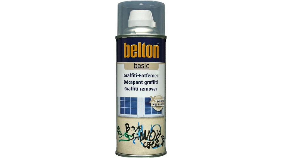Belton Rimuovi Graffiti Spray 400ml Bomboletta Spray Pulitore Graffiti Pitture e molto altro - Immagine 1 di 1