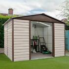 Garden Shed 10 x 12ft Yardmaster Shiplap Apex Metal Shed with 2 Light Panels