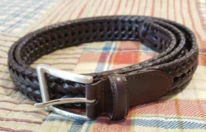 NWT FOSSIL SIZE 42 "MYLES" CASUAL COGNAC LEATHER BELT - Picture 1 of 9