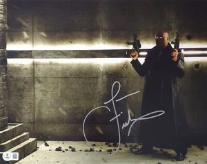 Foto firmada por Laurence Fishburne LA MATRIZ MORFEO de 11x14 Beckett BAS TESTIGO - Imagen 1 de 2