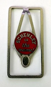 SCHENLEY METAL MONEY CLIP, VINTAGE ADVERTISING - Picture 1 of 2