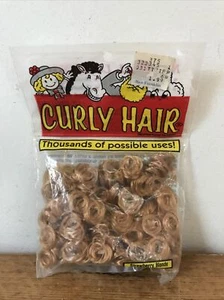 New Sealed Vintage 70s Synthetic Strawberry Blonde Curly Dolls Hair Craft - Picture 1 of 8