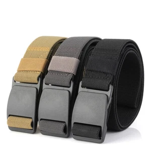 Mens Stretch Belt Quick Release Buckle Belt Strong Nylon Lightweight Belt - Picture 1 of 18