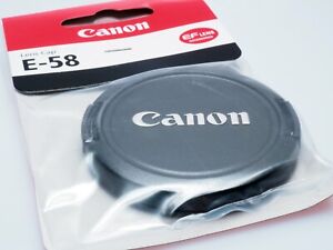 Genuine Canon Lens Cap E-58. For 58mm lens front. new.