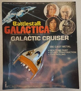 Battlestar Galactica Vintage 1978 Galactic Cruiser Yellow Diecast by Larami Nice - Picture 1 of 1