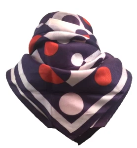 Bufanda Cuadrada Contemporánea 26" Círculos Diseño Redondo Cuello Cabeza Cubierta de Pelo - Imagen 1 de 11