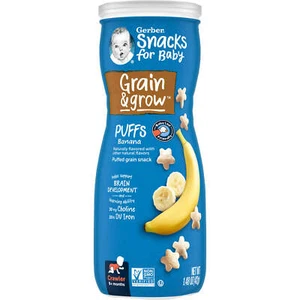 Puffs, Puffed Grain Snack, Crawler 8+ Months, Banana, 1.48 oz (42 g) - Picture 1 of 3