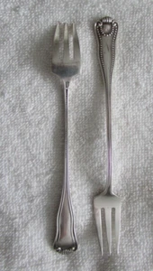 Newport Shell Puritan Frank Smith Sterling Silver Seafood Cocktail Fork Set of 8 - Picture 1 of 3