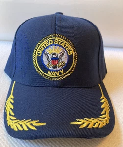Gorra de la Marina de los Estados Unidos sombrero azul marino correa trasera con logotipo marino. NUEVO - Imagen 1 de 6