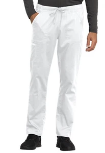 Cherokee Workwear Scrub Unisex Tapered Drawstring Tall Pant WW020T WHT White - Picture 1 of 5