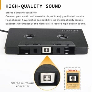 Cassette de voiture vers adaptateur AUX Adaptateur de bande Bluetooth sans - Afbeelding 1 van 7