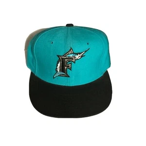 VINTAGE FLORIDA MARLINS MLB Teal Fitted 6 7/8 5950 Gorra de sombrero 1998 NOS NWT New Era - Imagen 1 de 6