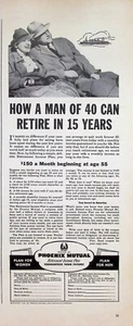 VINTAGE 1940s Print Ad ~ Phoenix Mutual Retirement Income Plan ~ - Picture 1 of 1