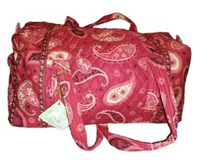 Vera Bradley Small Duffle Mesa Red 8"x9"x17" Beach Ready Same Day Shipping! - Picture 1 of 5