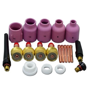 Ugello in alluminio TIG Gas Len 10N 45V Jumbo serie 57N e 53 per WP 17 18 26 20pcs - Foto 1 di 9