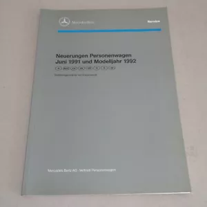 Manual De Taller Introducción Novedades Mercedes Benz Tipo 124 129 140 201 1991 - Imagen 1 de 5