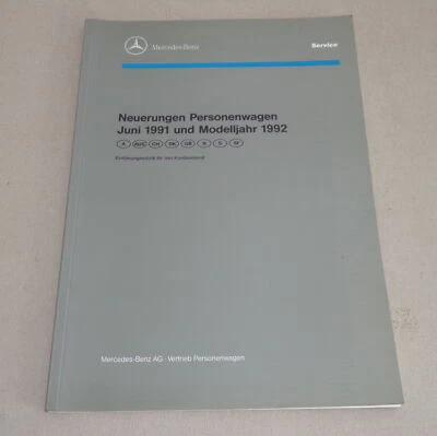 Manual De Taller Introducción Novedades Mercedes Benz Tipo 124 129 140 201 1991 - Imagen 1 de 4