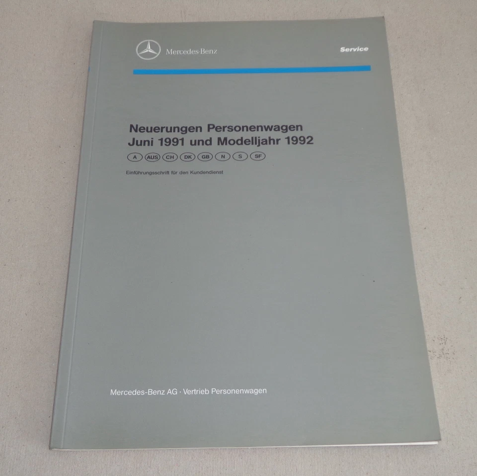 Werkstatthandbuch Einführung Neuerungen Mercedes Benz Typ 124 129 140 201 1991 - Bild 1 von 4