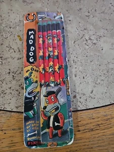 Pentech Pencils Mad Dog No 2 Lead Pentech New Old Stock USA DAMAGED Package - Picture 1 of 6