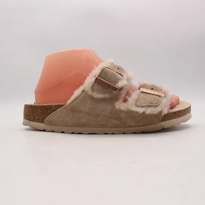 Birkenstock Arizona Shearling Suede Sandals Women's Size EU 38 US 7 Slide Shoes - Image 1 of 4