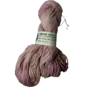 Blue Moon Fiber Arts Marine Silk Sport Silk /Merino/Sea Cell Rayon China Rose - Picture 1 of 9