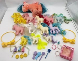 Riesiges Konvolut 13 Vintage G1 My Little Pony 80er Jahre verschiedene Ponys mit Zubehör MLP - Bild 1 von 24