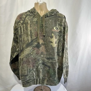 Vtg Mossy Oak Hoodie Mens 2XL Break-Up Infinity Camo Hunting Sweatshirt Pullover - Picture 1 of 9