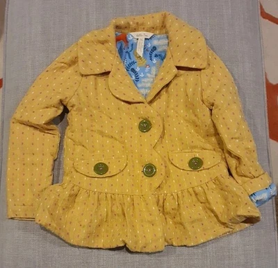Matilda Jane “Going Easy Jacket” Talla 6 Mostaza Tweed Vieira con Forro Woodland Foto 1 de 4