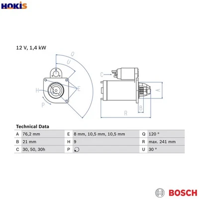 STARTER 0 986 014 900 FOR BMW 3/Convertible/E6/7/E8/E0/5/E4/E9/Compact/Z Z3 - Image 1 of 4