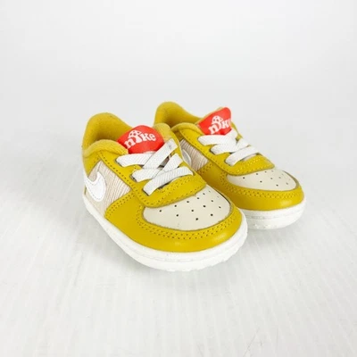 *NEW* TODDLER BABY Nike Force 1 Crib (CB) Yellow Ochre (DQ0373 700) Sz 1C  - Image 1 of 4