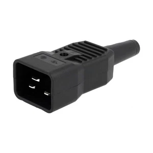 Connettore alimentazione AC spina maschio 16A 250VAC 10mm IEC C20 morsetto vite - Foto 1 di 2