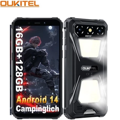 OUKITEL G5 Outdoor Handy 16GB+128GB 6300mAh Android 14 Dual SIM 4G Smartphone - Bild 1 von 4