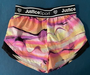 Justice Sport Mädchen kleine 7/8 aktive Sport Boardshorts bunt gebraucht - Bild 1 von 4