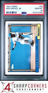 Ken Griffey Jr. Mariners Hof 1992 Topps #50 PSA 10 - Imagen 1 de 2
