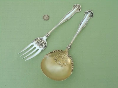 Bonita CAZUELA DE BAYAS Rogers 1847 plateada AVON ambos 1 precio oro y tenedor de carne Foto 1 de 4