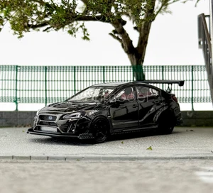 Para CM Escala 1:64 Chapado Negro Impreza WRX Varis Deportes Diecast Metal Coche Juguete - Imagen 1 de 14