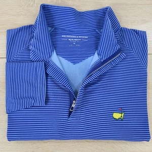 Men's M Holderness & Bourne Dry Luxe Masters Augusta Long Sleeve Zip Pullover - Picture 1 of 8