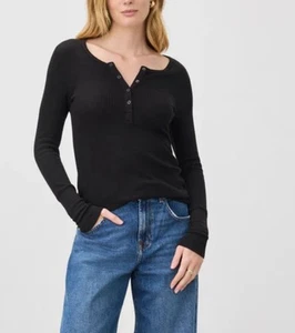 Splendida Donna Termica Forever Henley Nera Taglia S NUOVA! - Foto 1 di 5