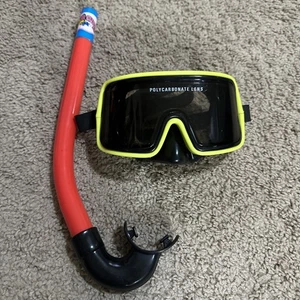 Vintage Aqua Tauchen Schnorchel & Polycarbonat Gläser Brille Kinder Jungen Wasser - Bild 1 von 14