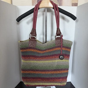 The Sak Bag Cambria Crochet Knit Multi Color Hobo Tote Shoulder Purse Boho - Picture 1 of 18