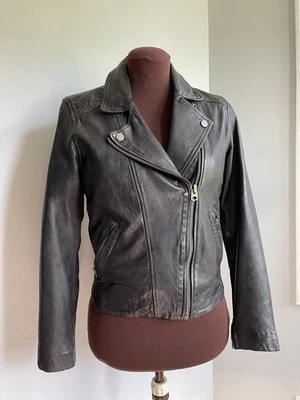 New With Tags Lucky Brand Sz Small Moto Leather Jacket, Unused - Image 1 of 4